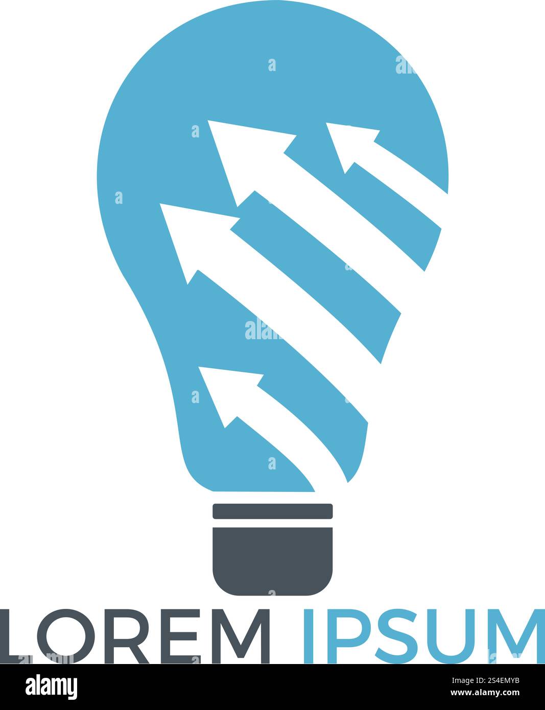 Arrows with light bulb logo concept Stock Vector Image & Art - Alamy