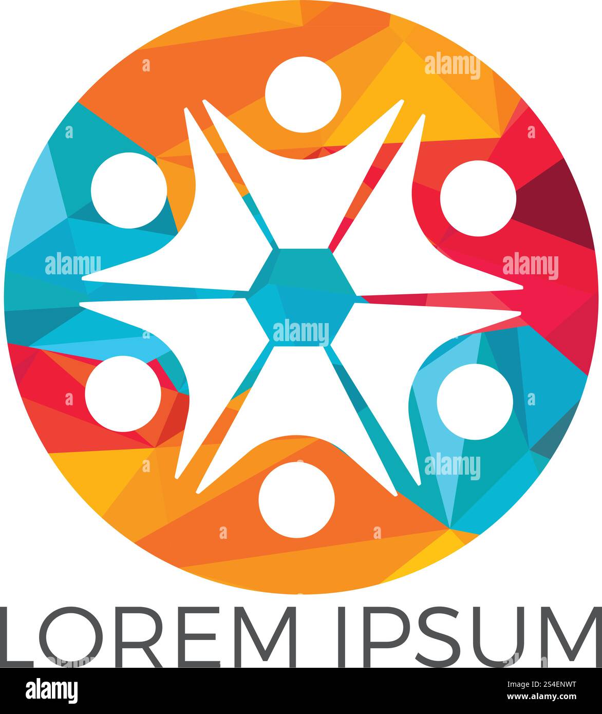 Community abstract logo. Happy People logo. Teamwork symbol. Social ...