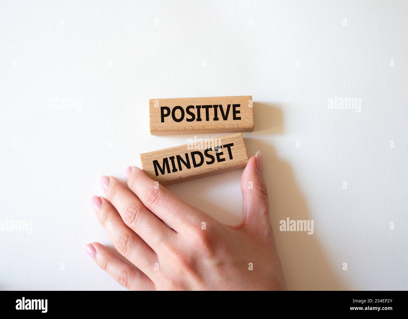 Positive Mindset symbol. Concept words Positive Mindset on wooden ...