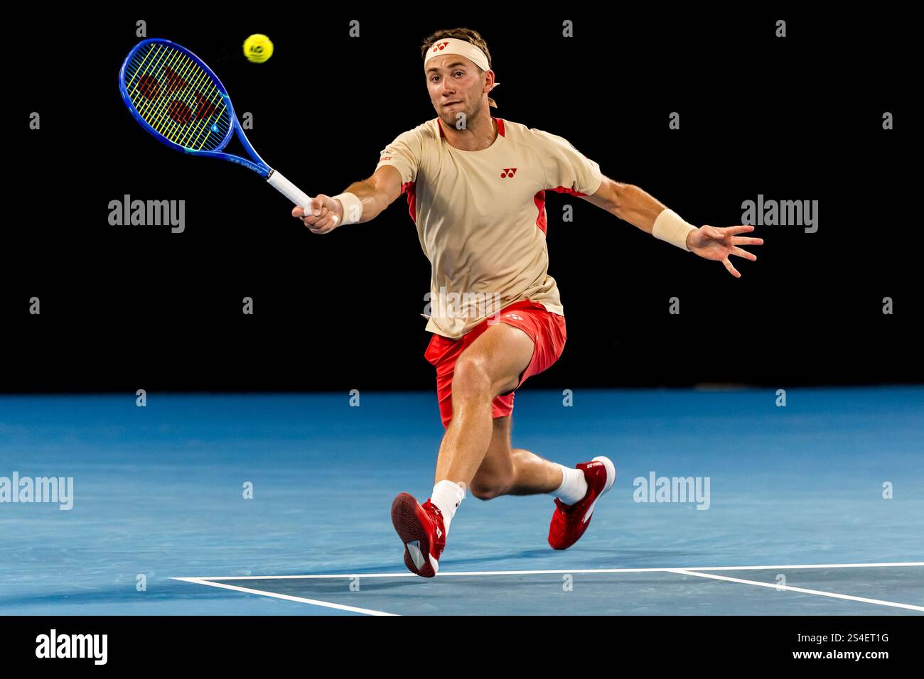 MELBOURNE, VIC - JANUARY 12: Casper Rudd of Norway in action during ...