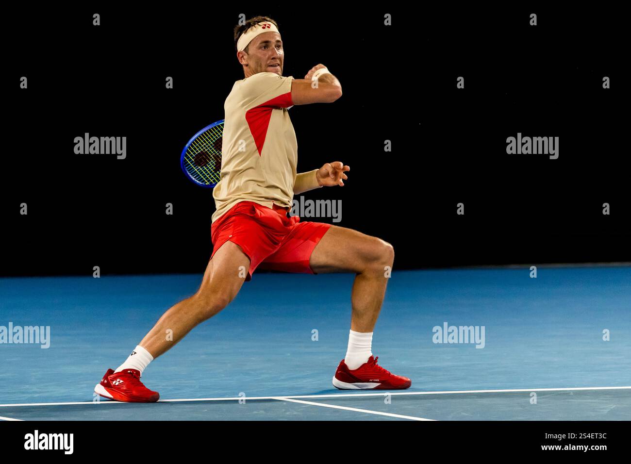 MELBOURNE, VIC - JANUARY 12: Casper Rudd of Norway in action during ...