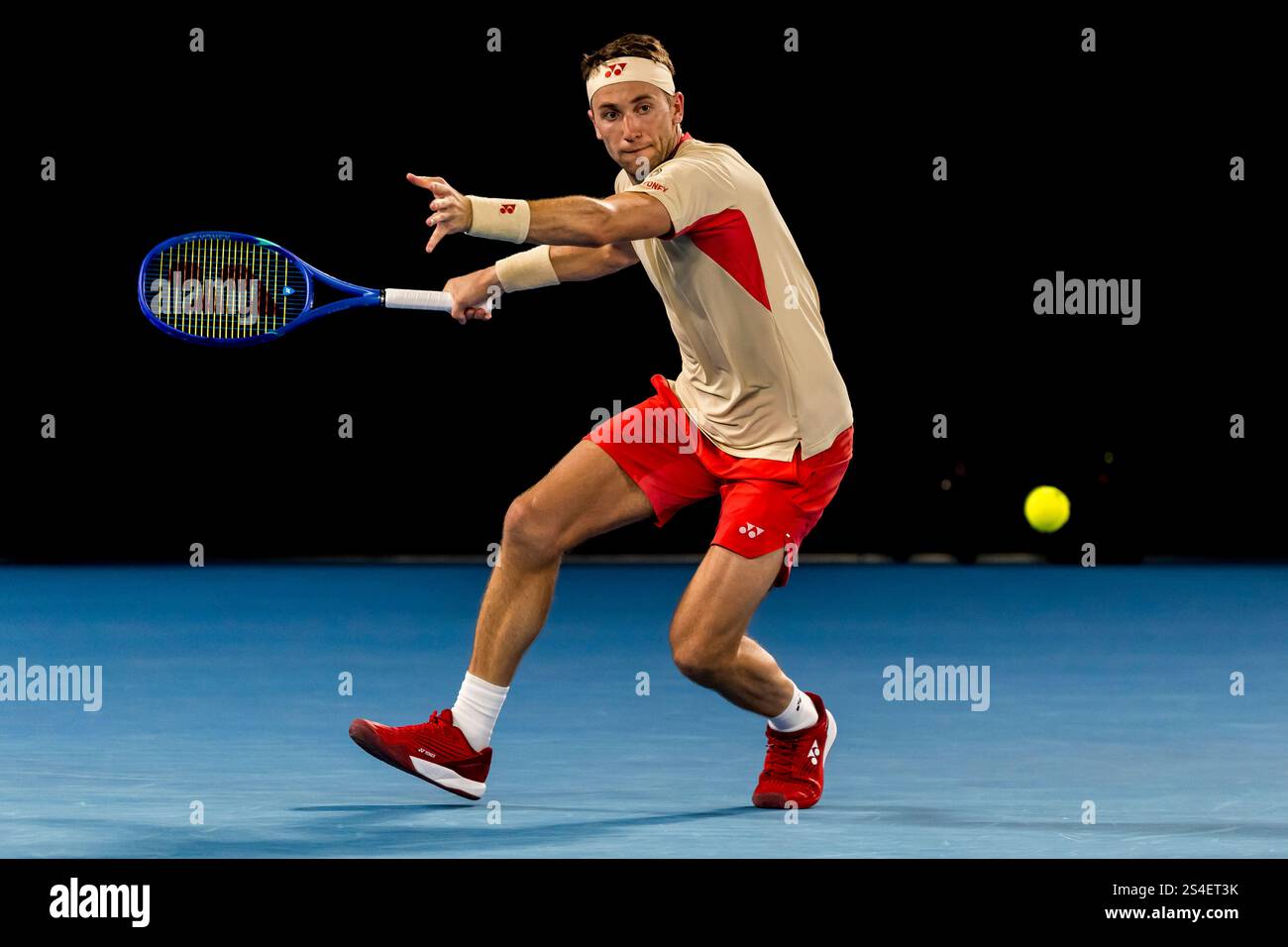 MELBOURNE, VIC - JANUARY 12: Casper Rudd of Norway in action during ...