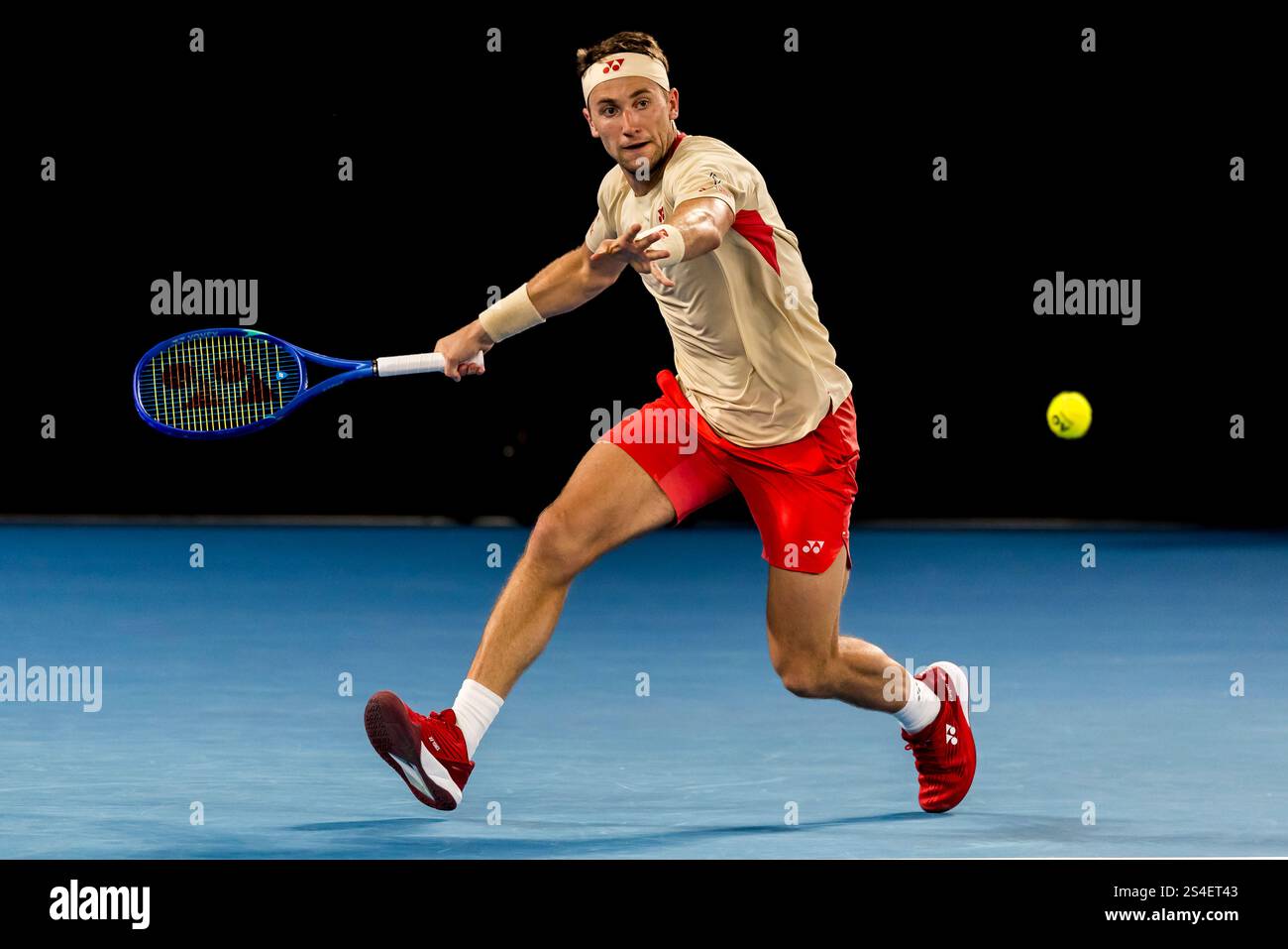 MELBOURNE, VIC - JANUARY 12: Casper Rudd of Norway in action during ...