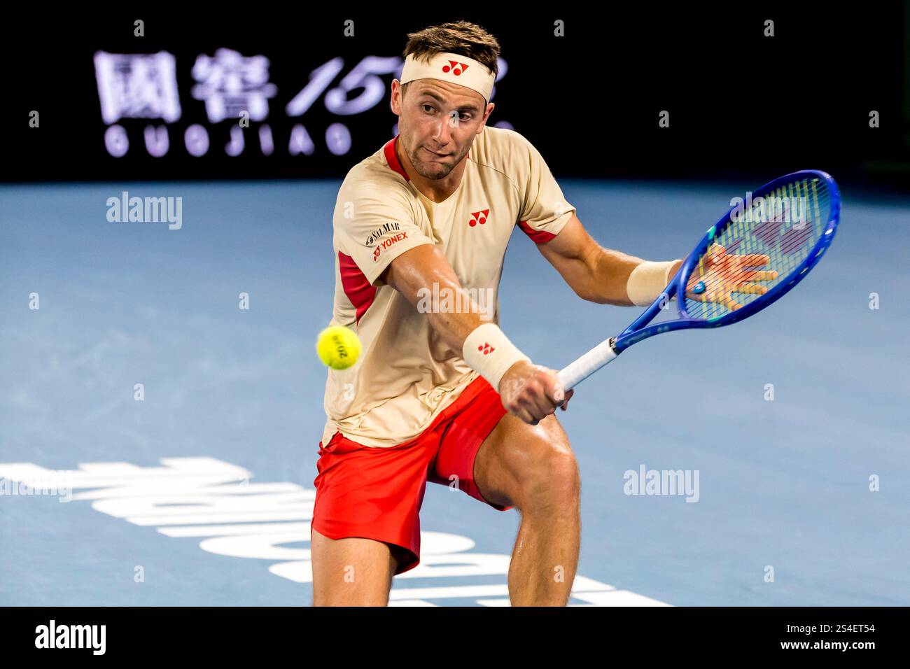 MELBOURNE, VIC - JANUARY 12: Casper Rudd of Norway in action during ...