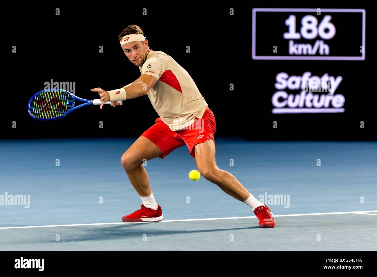 MELBOURNE, VIC - JANUARY 12: Casper Rudd of Norway in action during ...