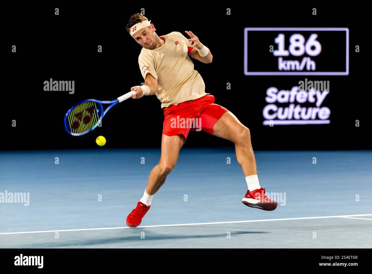 MELBOURNE, VIC - JANUARY 12: Casper Rudd of Norway in action during ...