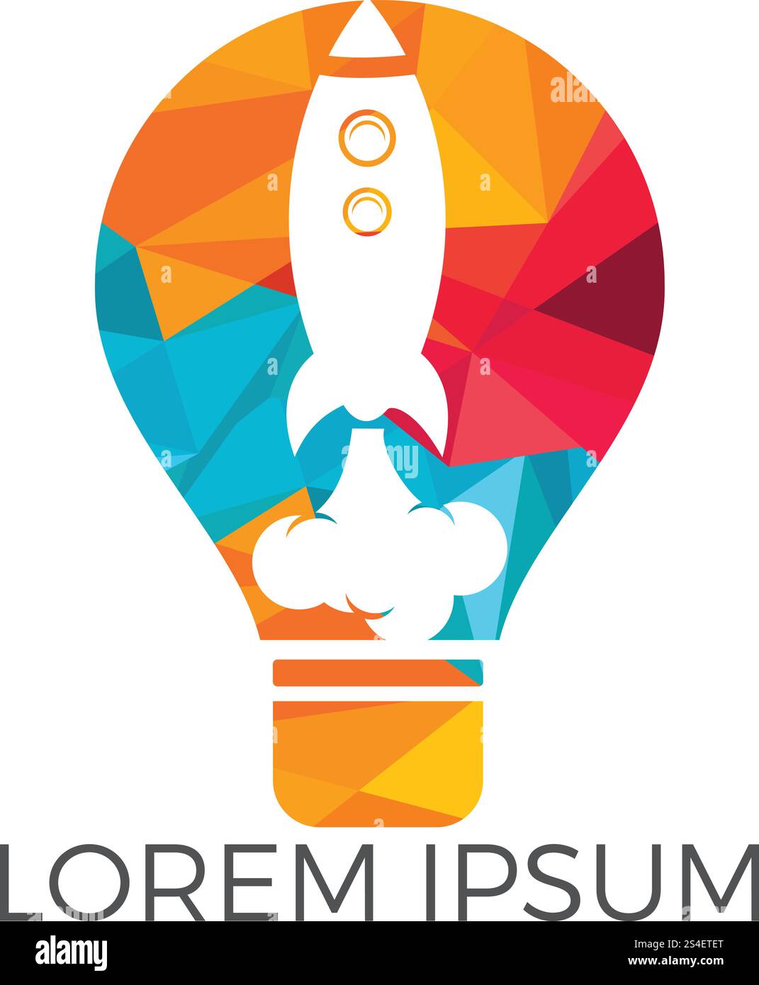 Light bulb and rocket logo design. Light bulb and airplane symbol or ...