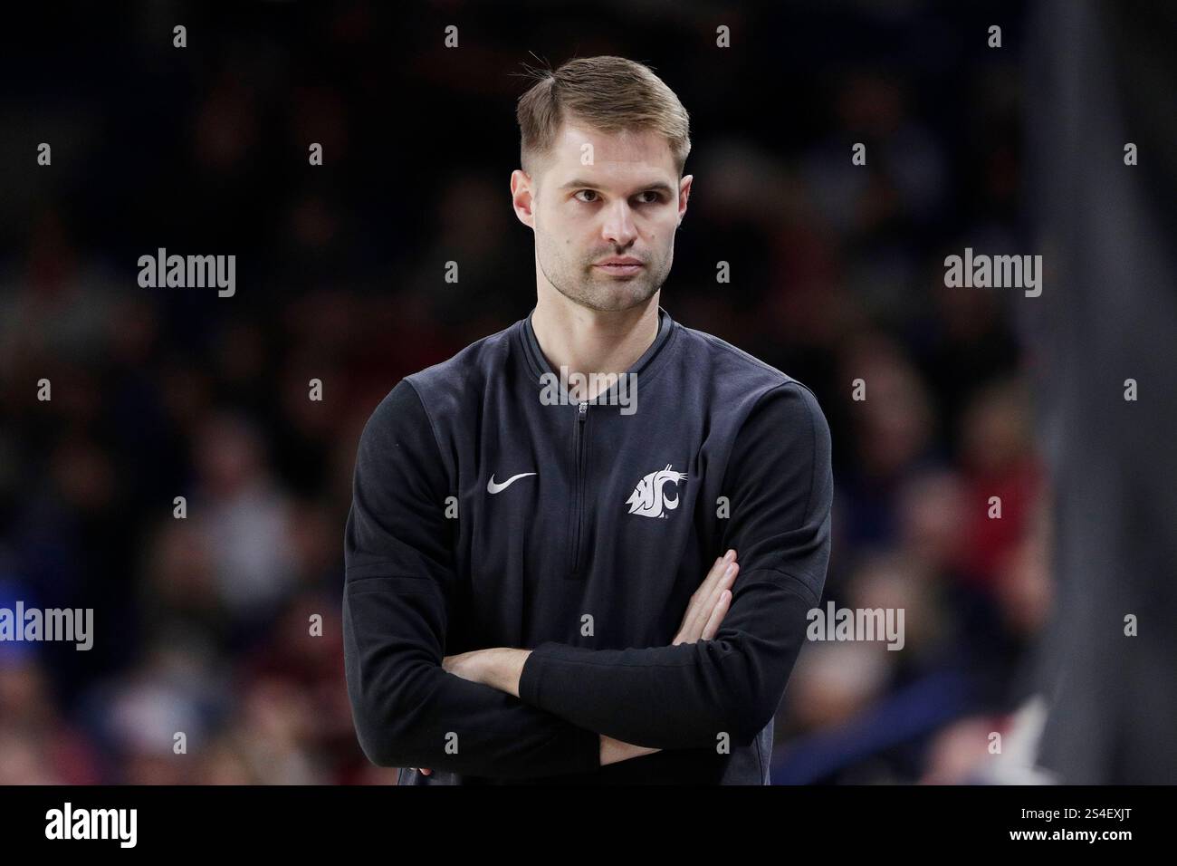 David Riley Washington Washington State head coach David Riley stands on the sideline during ...