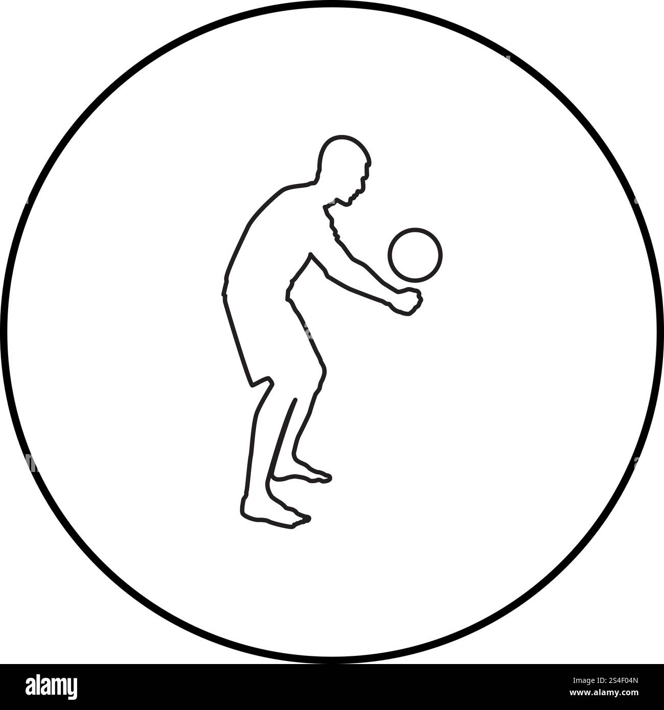 Volleyball player hits the ball with bottom silhouette side view Attack ...