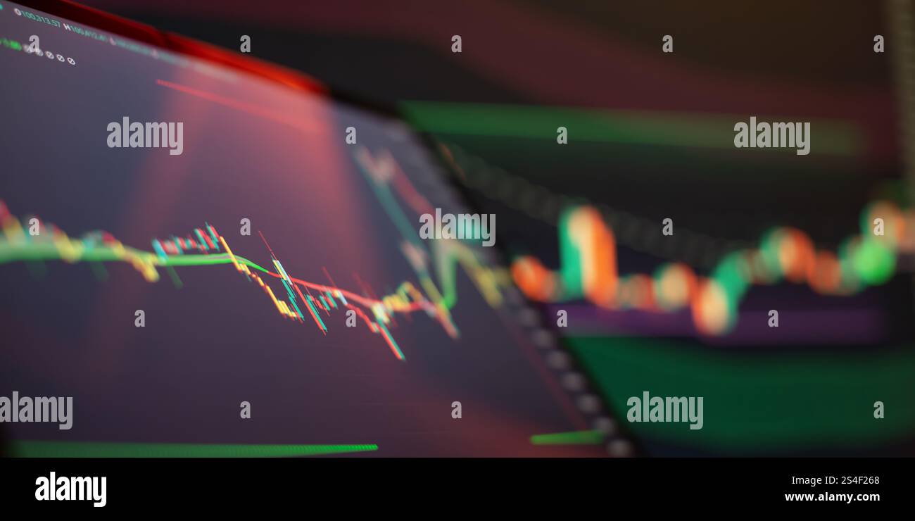 Dynamic visualization of financial data with a candlestick chart of the ...