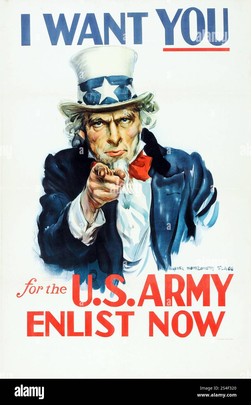Uncle Sam Wants You War Propaganda Poster U S Government 1940s Uncle Sam Wants You War Propaganda Poster Us Government 1940s World War Ii Poster I Want You For The Us Army Enlist Now Montgomery Flagg Illustration Color Corrected 2S4F320