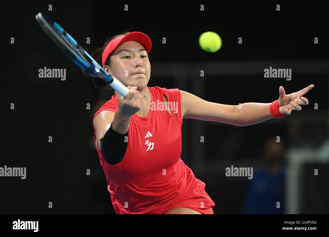 Xinyu Wang Of China Returns During Her Round 1 Match Against Paula Xinyu Wang Of China Returns During Her Round 1 Match Against Paula Badosa Of Spain During The 2025 Australian Open At Melbourne Park In Melbourne Sunday January 12 2025 Aap Imagelukas Coch No Archiving Editorial Use Only 2S4F55G