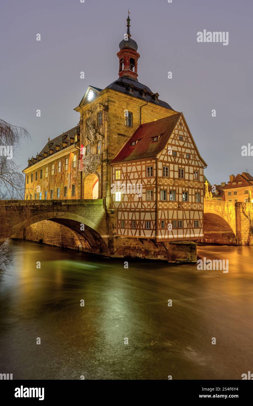 the-old-town-hall-of-bamberg-in-germany-at-night-stock-photo-alamy