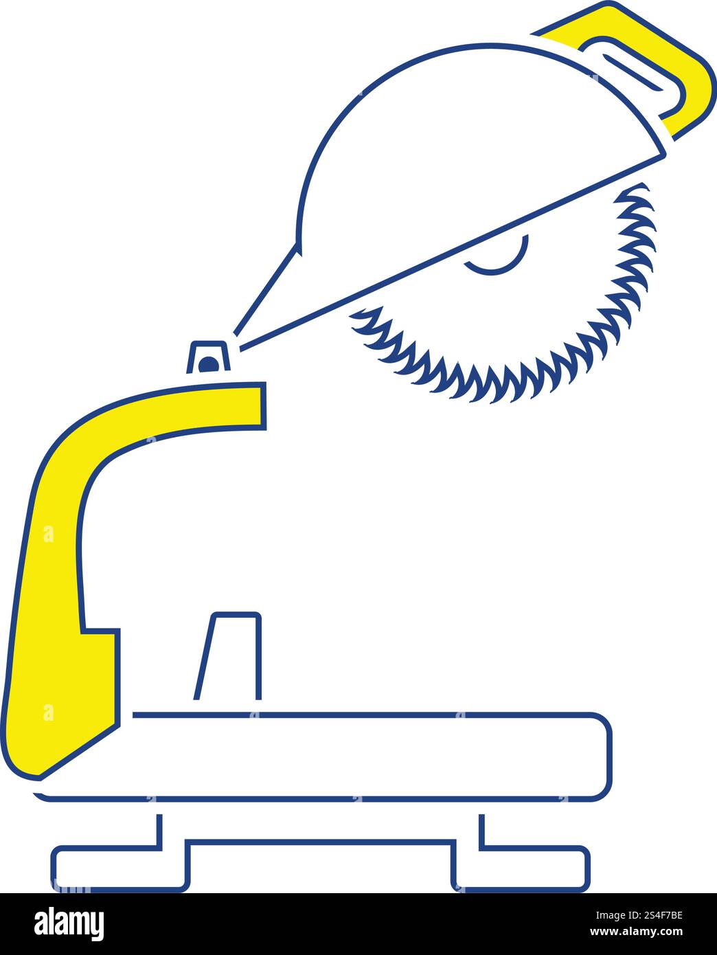 Icon of circular end saw. Thin line design. Vector illustration Stock ...