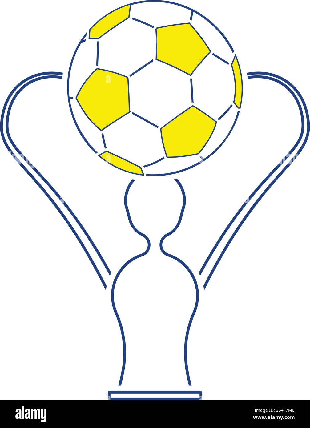 Icon of football cup. Thin line design. Vector illustration Stock ...