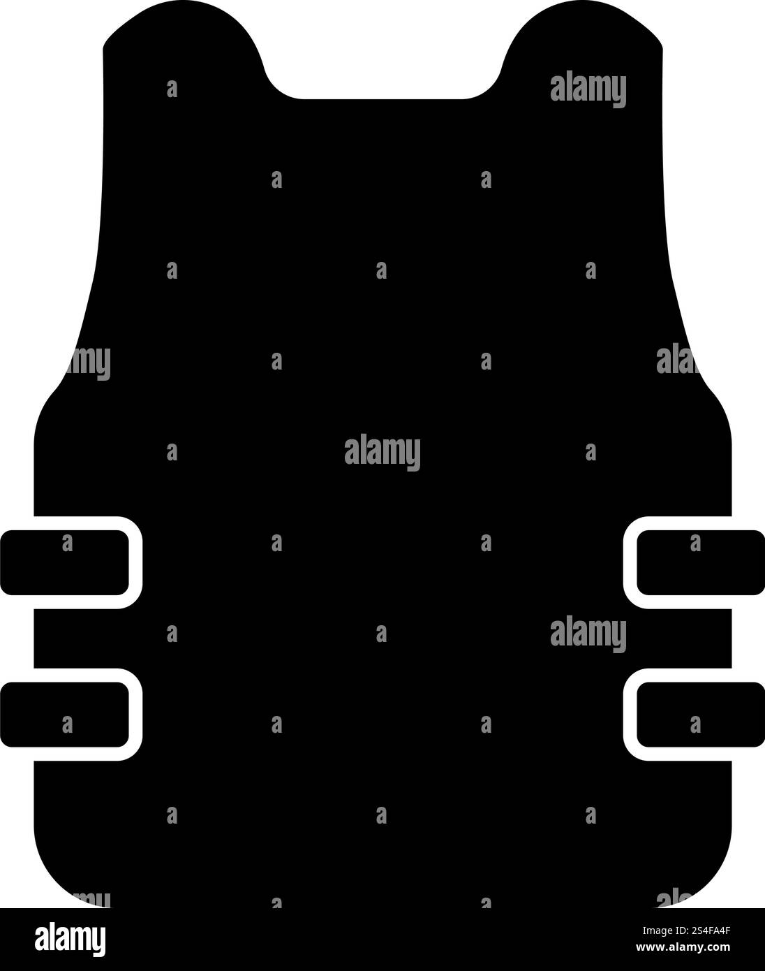 Bullet-proof vest flak jacket icon black color vector illustration flat ...