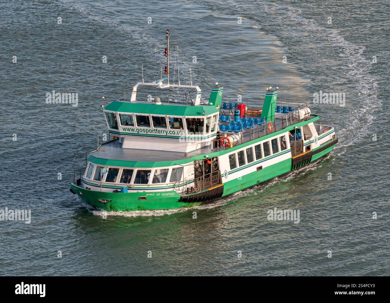 Spirit of Gosport, a passenger ferry operated by Gosport Ferry Ltd across Portsmouth Harbour. Stock Photo