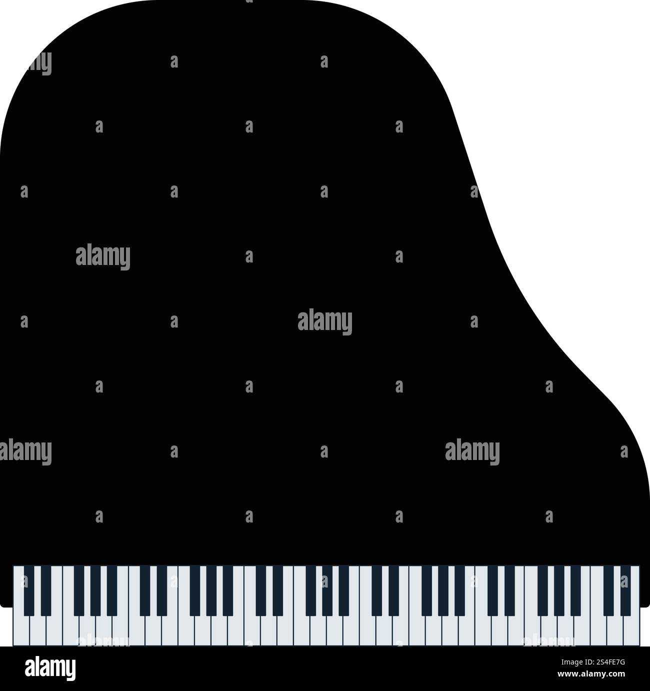 Grand piano icon. Flat color design. Vector illustration Stock Vector ...