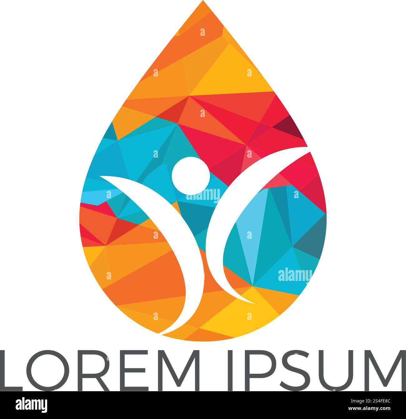 Water drop with human icon vector logo design. World Water Day logo ...