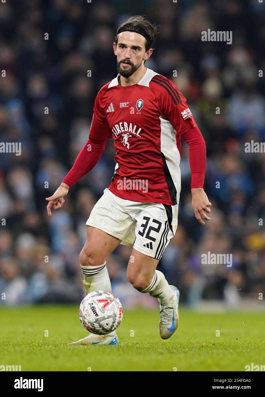 Manchester, England, 11th January 2025. Liam Shephard of Salford City