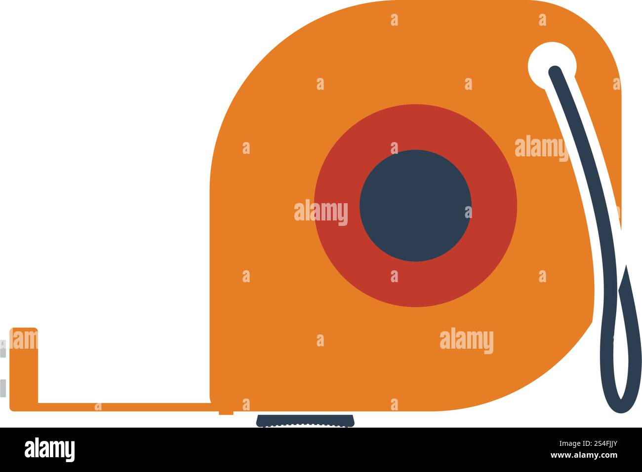 Icon of constriction tape measure. Flat design. Vector illustration ...
