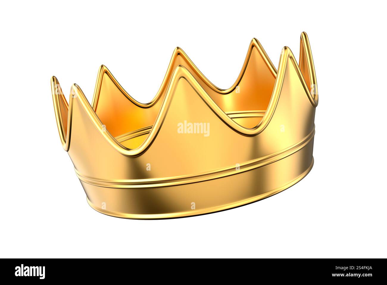 Gold crown on white background. Isolated 3D illustration Stock Photo ...