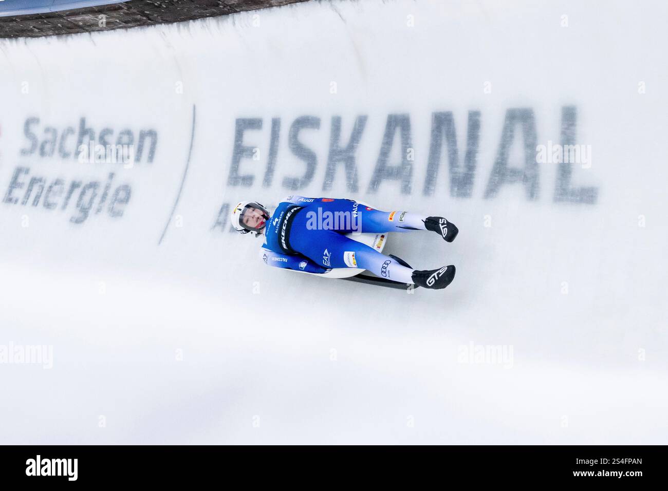 Verena Hofer (Italien), GER, FIL Eberspaecher Rodel Weltcup Altenberg, Rennen Einsitzer Damen, Saison 2024/2025, 12.01.2025 Foto: Eibner-Pressefoto/Michael Memmler Stock Photo