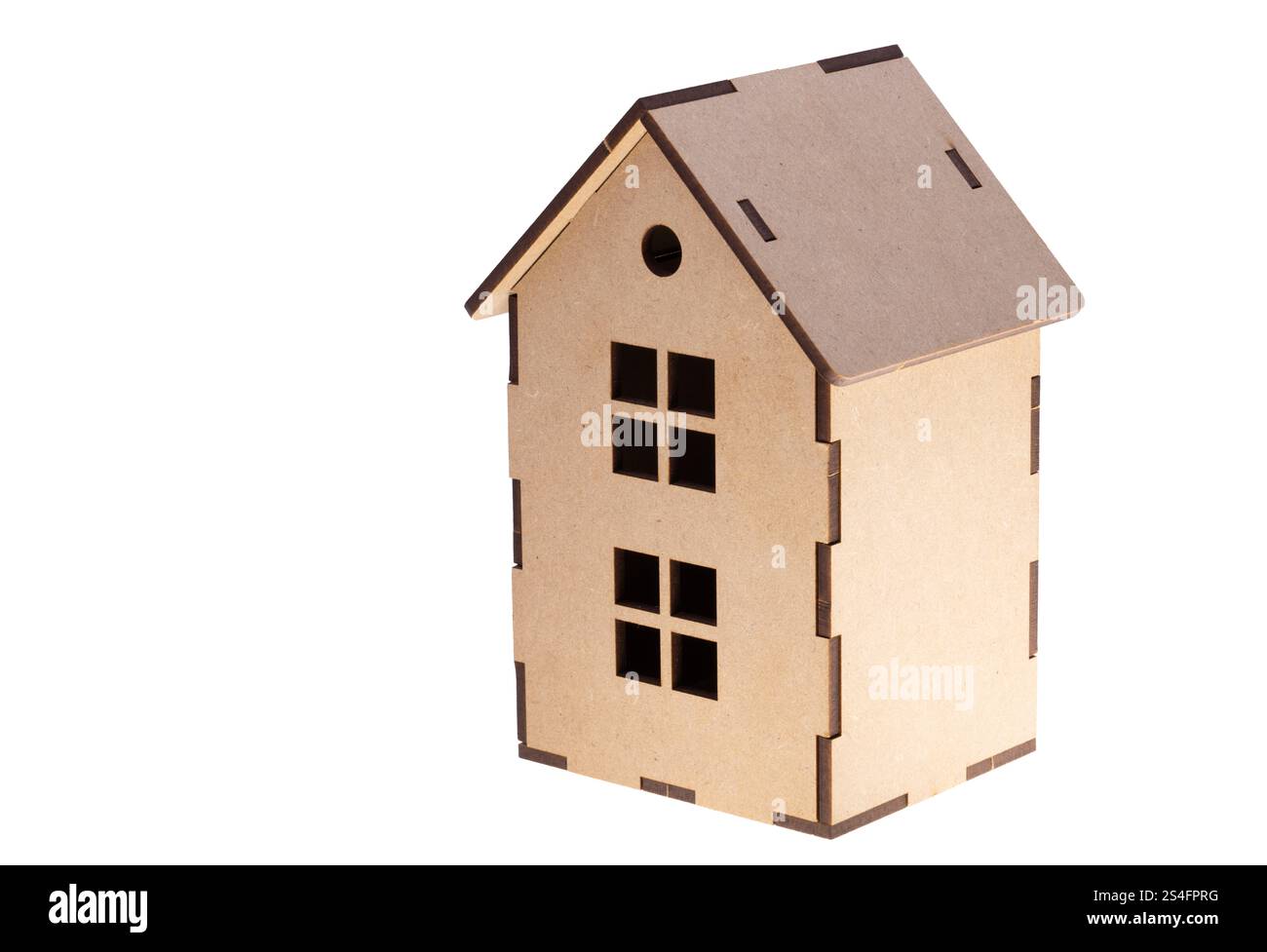 cardboard house isolated on white background Stock Photo - Alamy