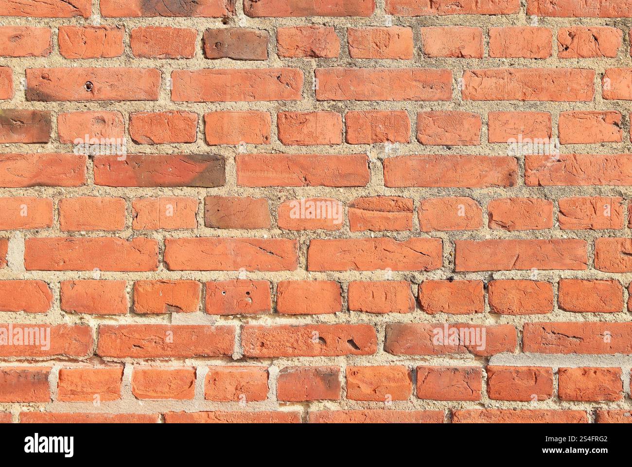 Red brick wall background. Wall texture. Stock Photo