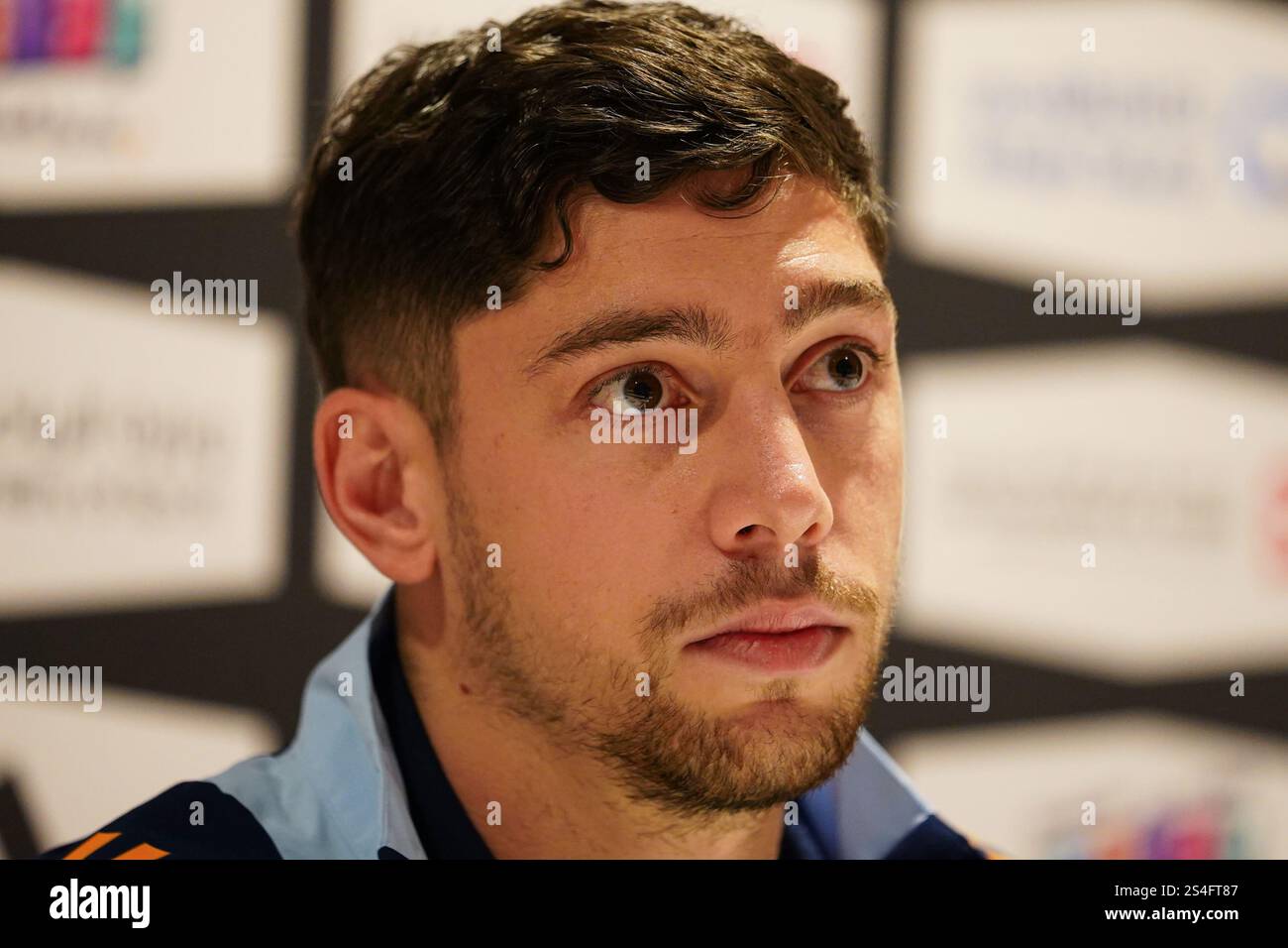 Real Madrid's Uruguayan player Federico Valverde attends a press ...