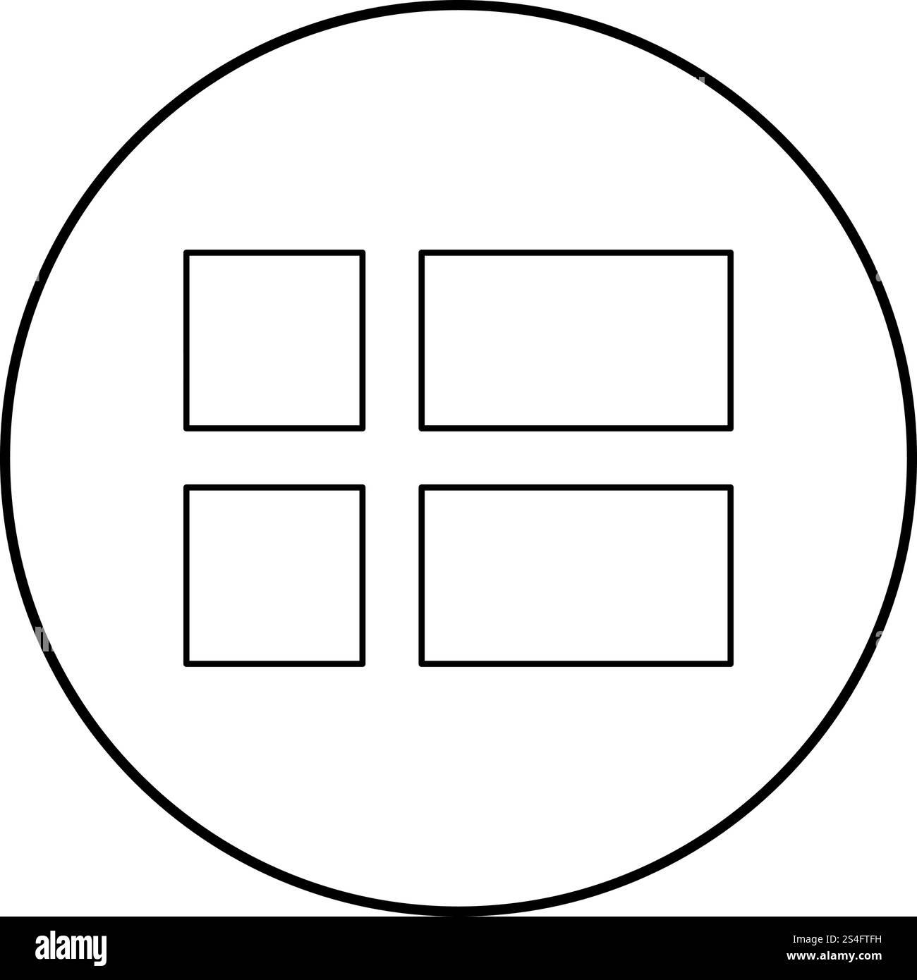 Flag of Denmark icon outline black color vector in circle round ...