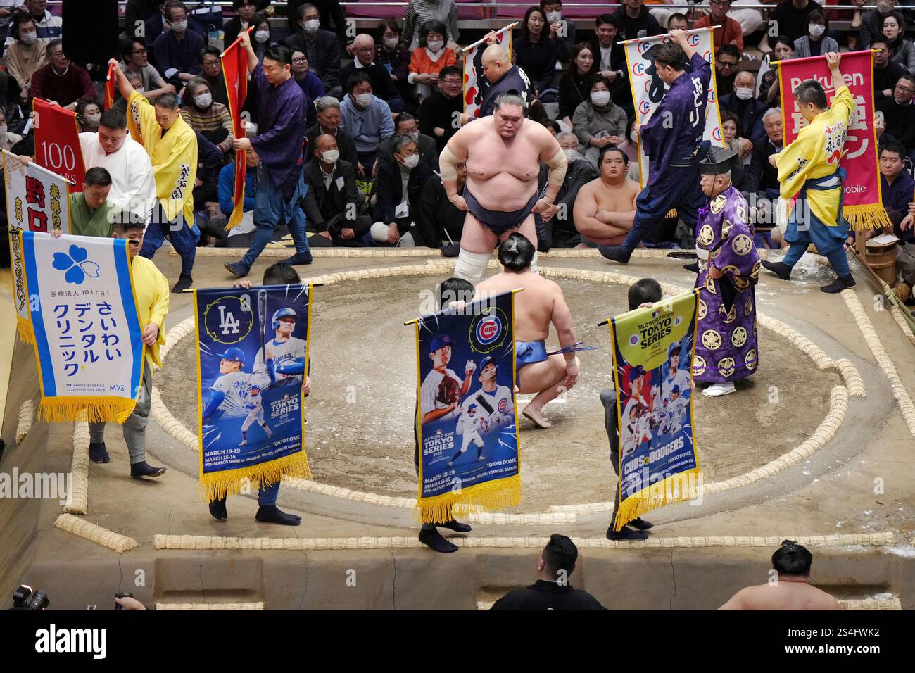 Tokyo Grand Sumo Tournament starts at Ryogoku Kokugikan in Tokyo on