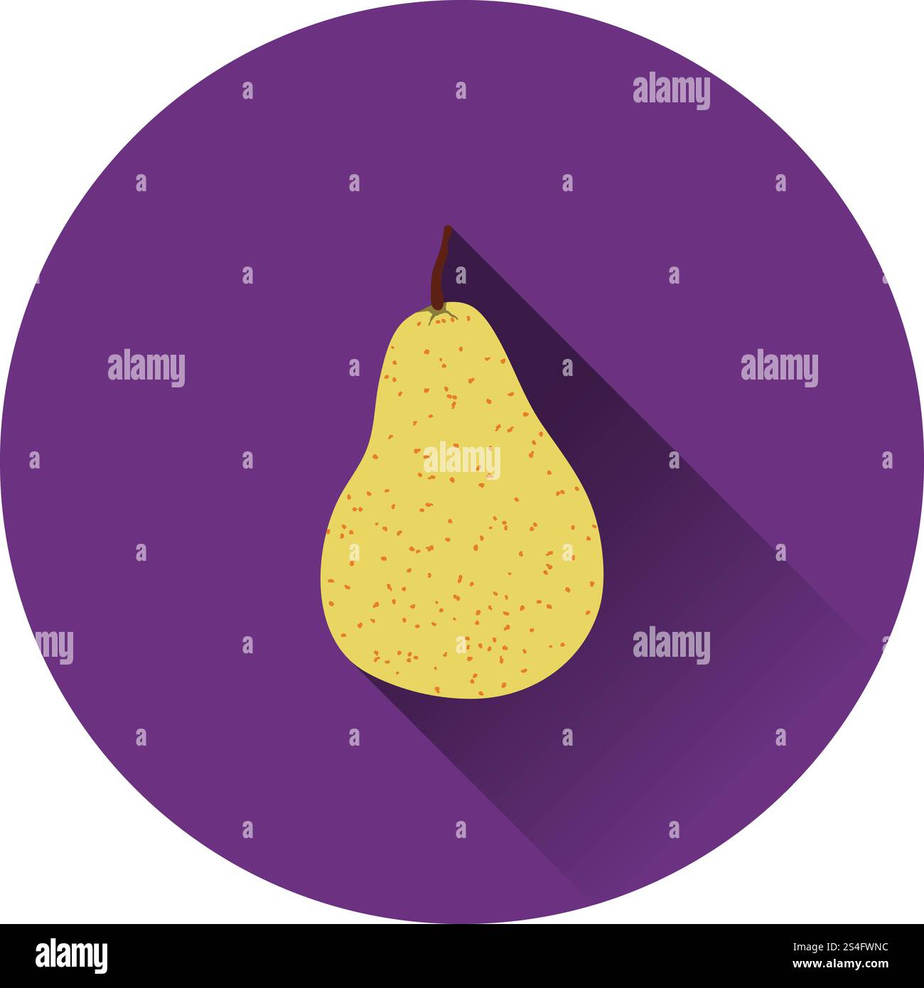 Flat design icon of Pear in ui colors. Vector illustration Stock Vector ...
