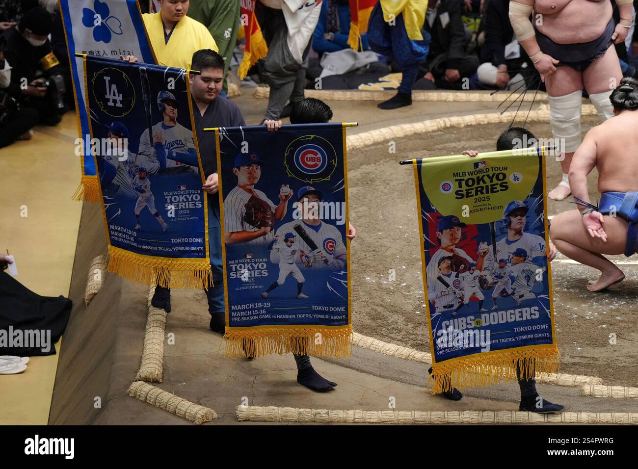 Tokyo Grand Sumo Tournament starts at Ryogoku Kokugikan in Tokyo on