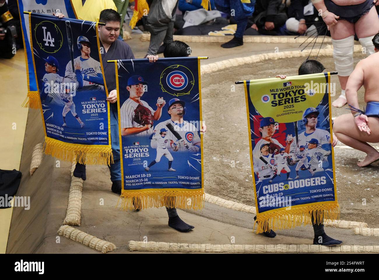 Tokyo Grand Sumo Tournament starts at Ryogoku Kokugikan in Tokyo on