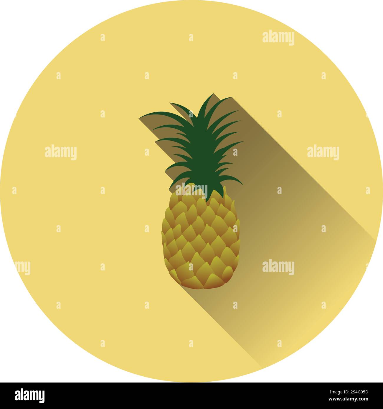 Flat design icon of Pineapple in ui colors. Vector illustration Stock ...