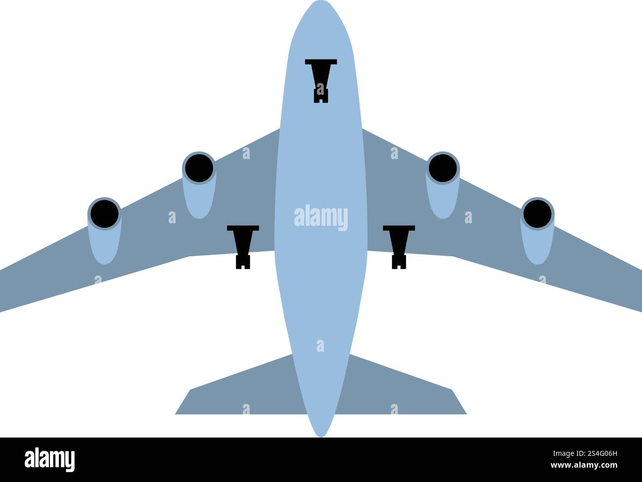 Airplane takeoff icon front view. Flat color design. Vector ...