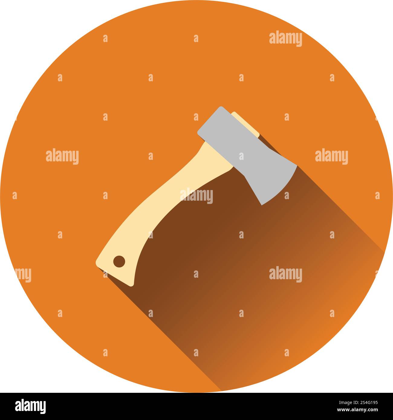 Flat design icon of camping axe in ui colors. Vector illustration Stock ...