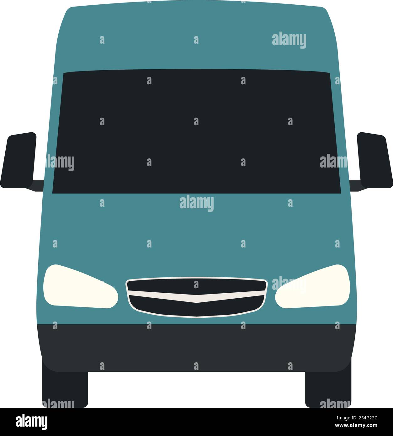Van icon front view. Flat color design. Vector illustration Stock ...