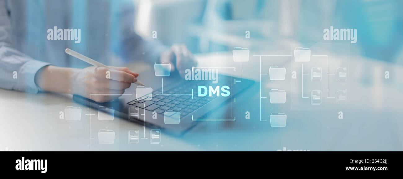 DMS Document Management System for Streamlined Digital Workflow and Organization. Stock Photo