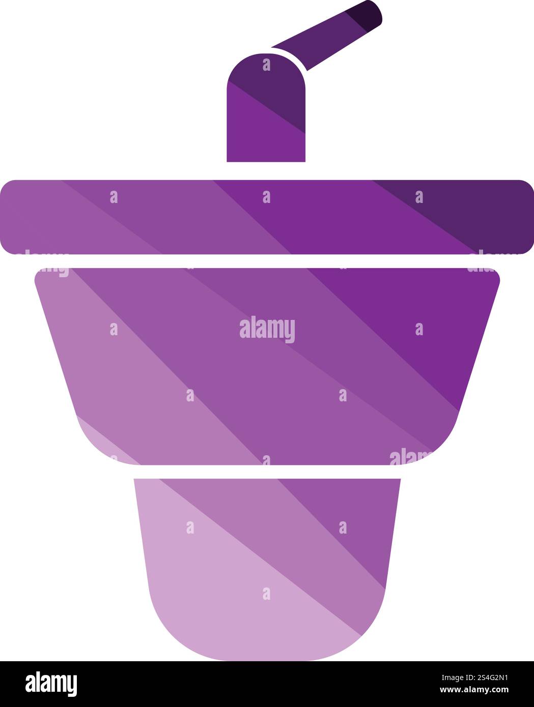 Bidet icon. Flat color design. Vector illustration. Stock Vector