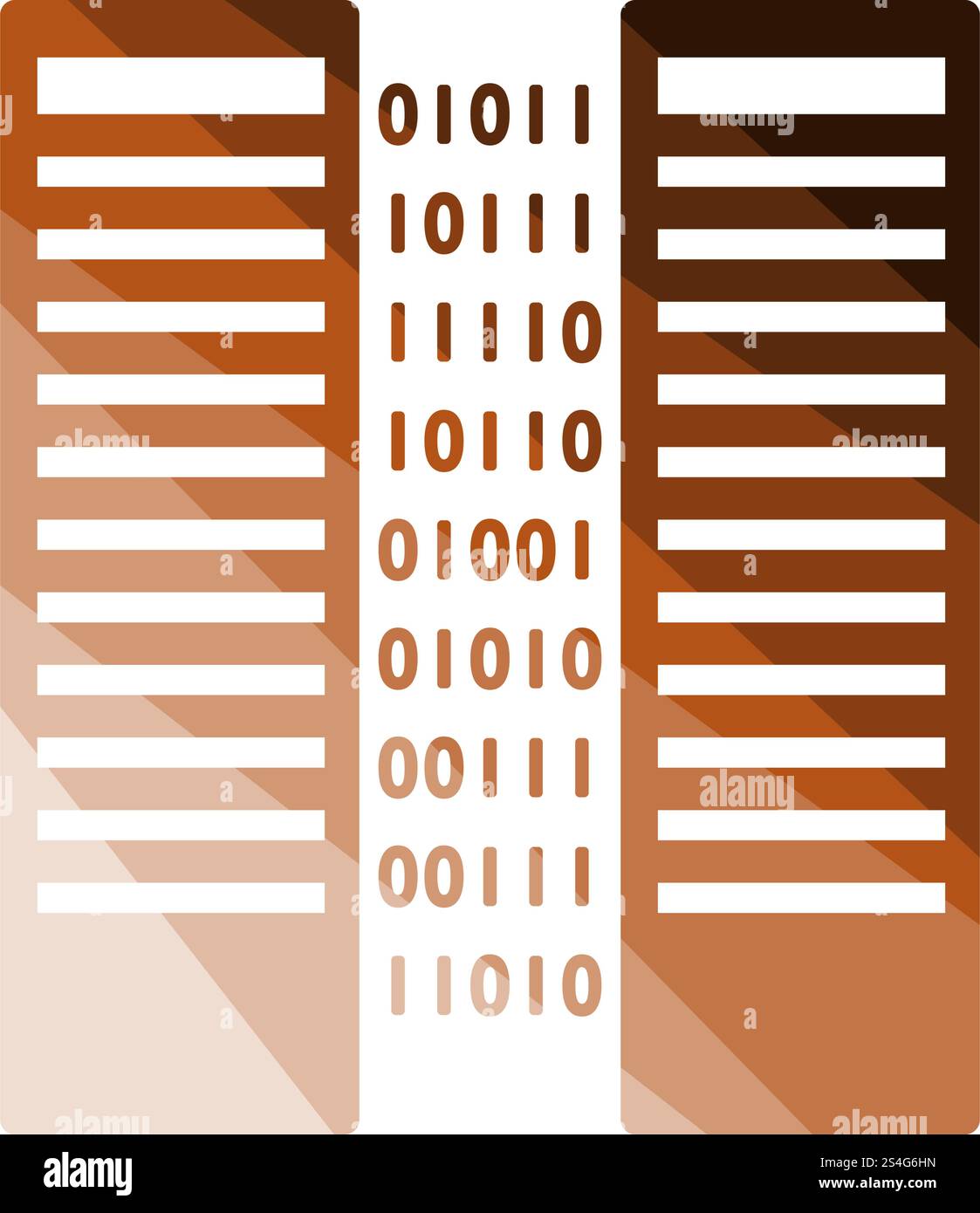 Server Icon. Flat Color Ladder Design. Vector Illustration. Stock Vector