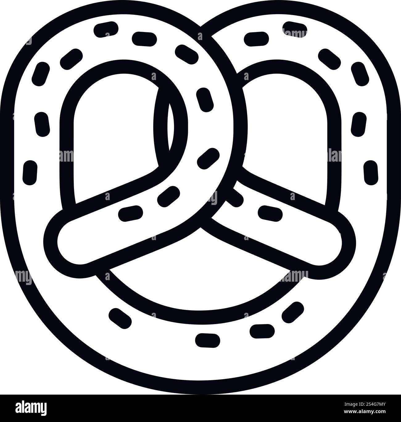 Salt pretzel icon. Outline salt pretzel vector icon for web design ...