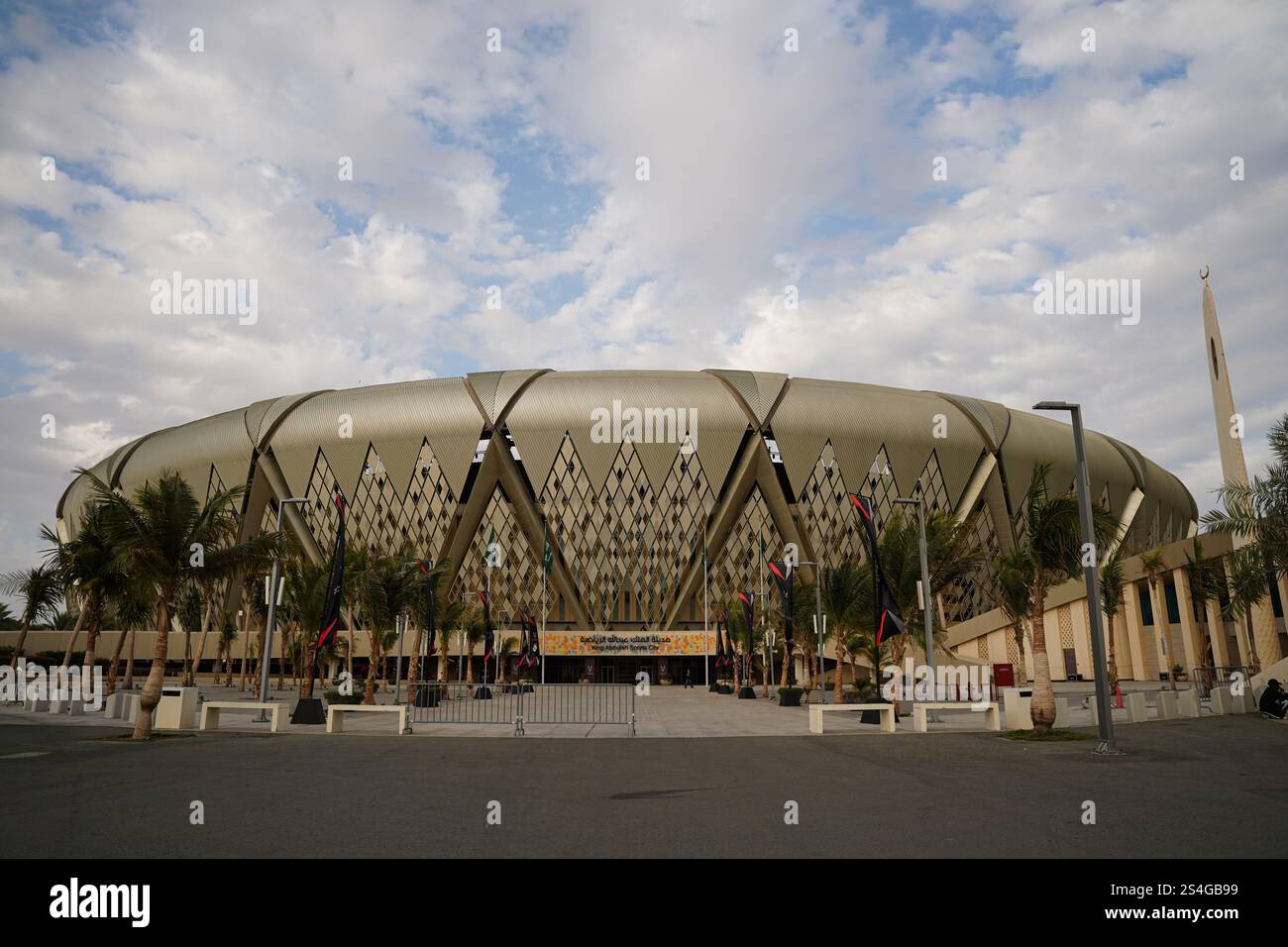 A general view from outside of the King Abdullah Sports City stadium ...