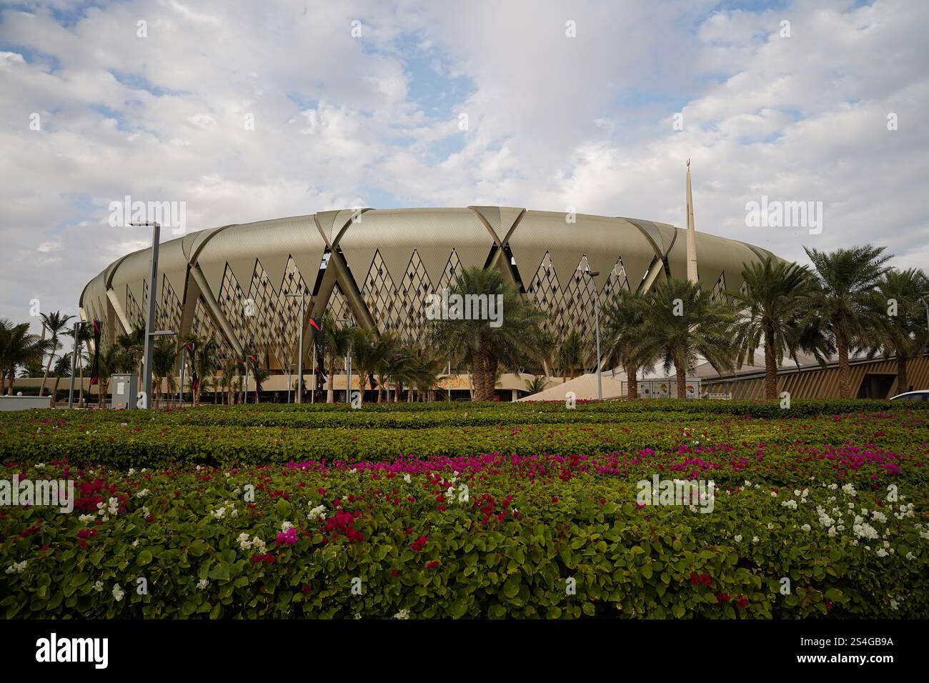 A general view from outside of the King Abdullah Sports City stadium ...