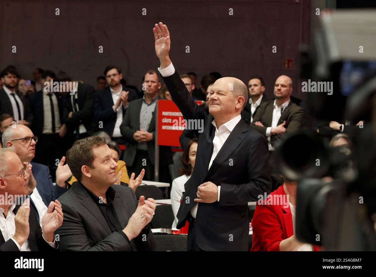 German Conf Berlin, Germany, January 11, 2025. Olaf Scholz, the German Chancellor ...