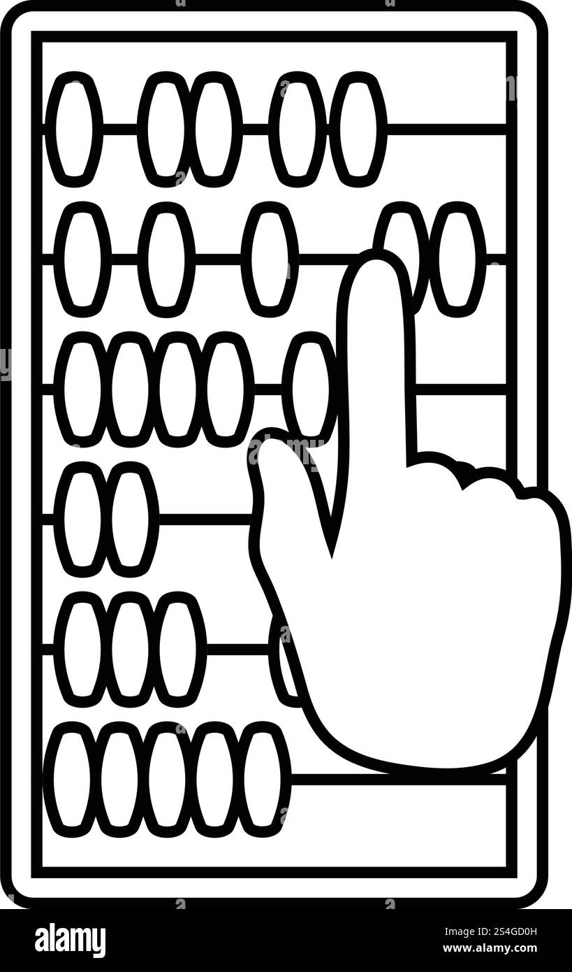 Abacus Icon. Thin line design. Vector illustration Stock Vector Image ...