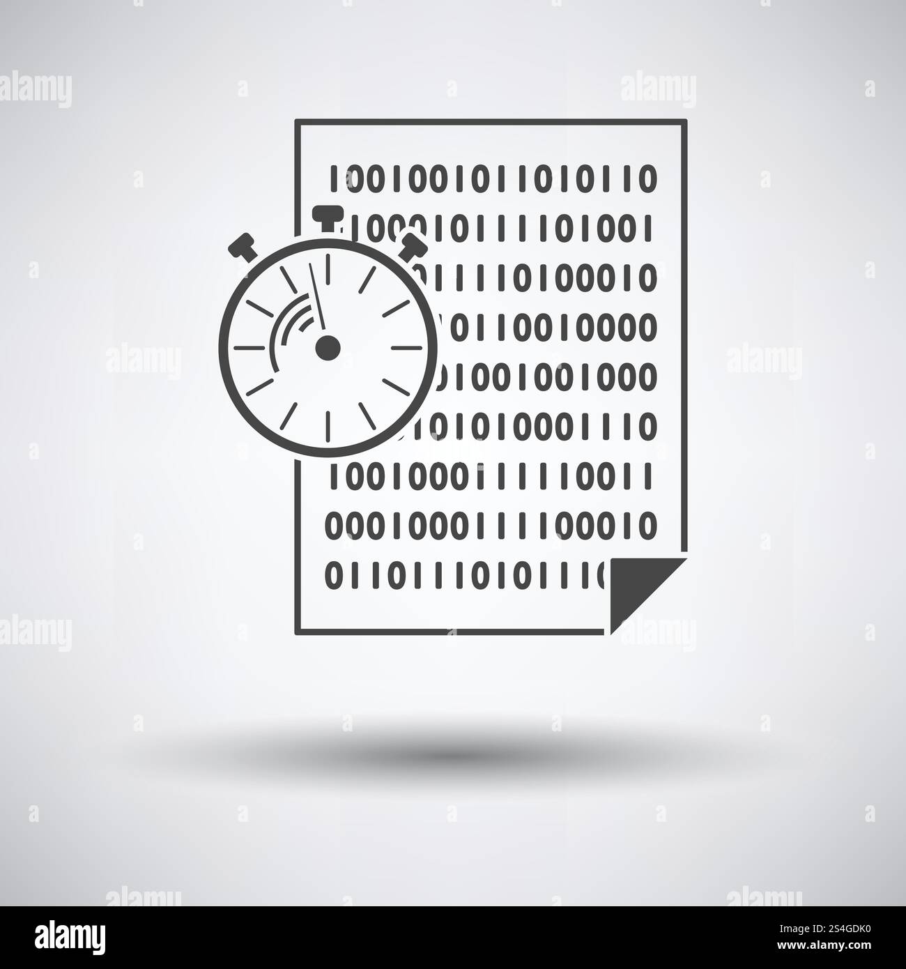 Fast Development Icon on gray background, round shadow. Vector illustration. Stock Vector