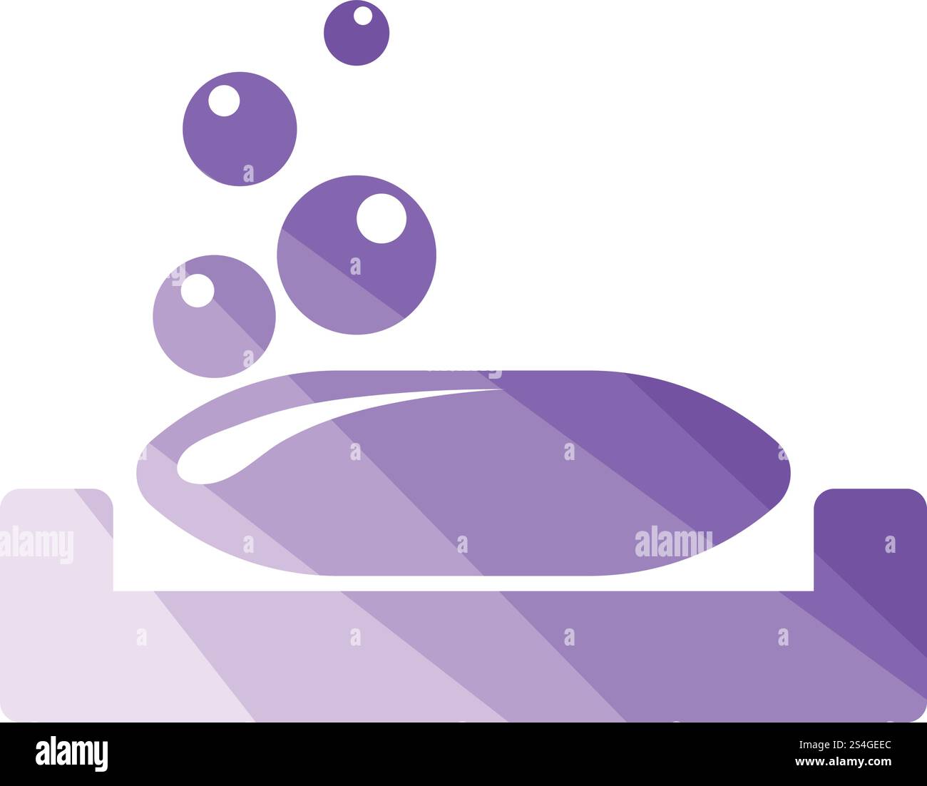 Soap-dish icon. Flat color design. Vector illustration Stock Vector ...