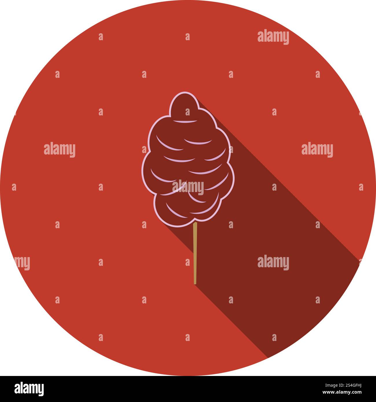 Cotton candy icon. Flat color design. Vector illustration Stock Vector ...